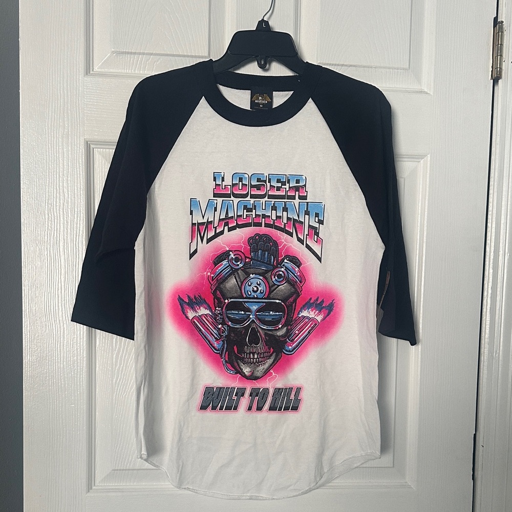 Loser Machine Graphic Long Sleeve Tee - Black & White